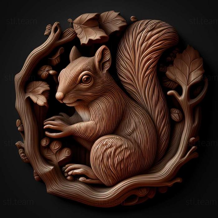 3D model squirrel (STL)